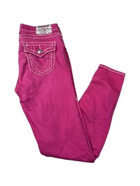 True Religion Y2K Super Skinny Pink Jeans